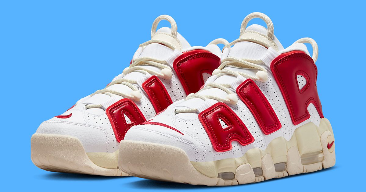 uptempo nike white red