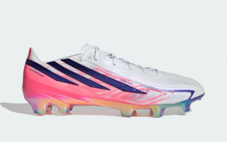 adidas F50 HYPERFAST Laced Elite FG "Chaos vs Control" football boots in a "Cloud White/Solar Purple/Solar Turbo" color scheme.