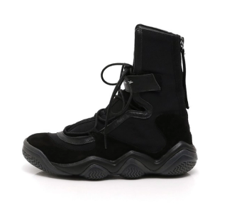 Yohji Yamamoto x Adidas YY Strap Bball High in black.