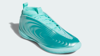 adidas Harden Vol. 10 "Clear Cyan" basketball shoe.