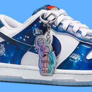 Kids' LEGO® x Nike Dunk Low collaboration.