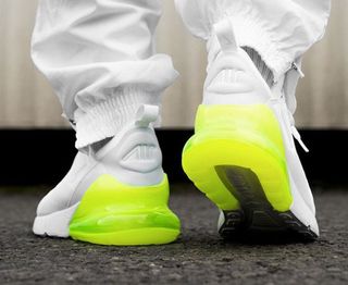 Nike Air Max 270 White Volt Heel Outsole