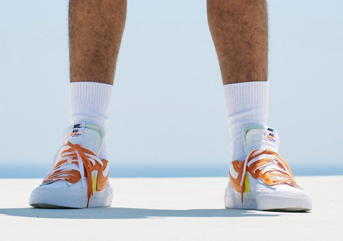 nike x sacai blazer low orange