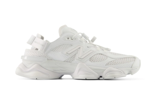 New Balance 9060 Mule "White" sneaker.