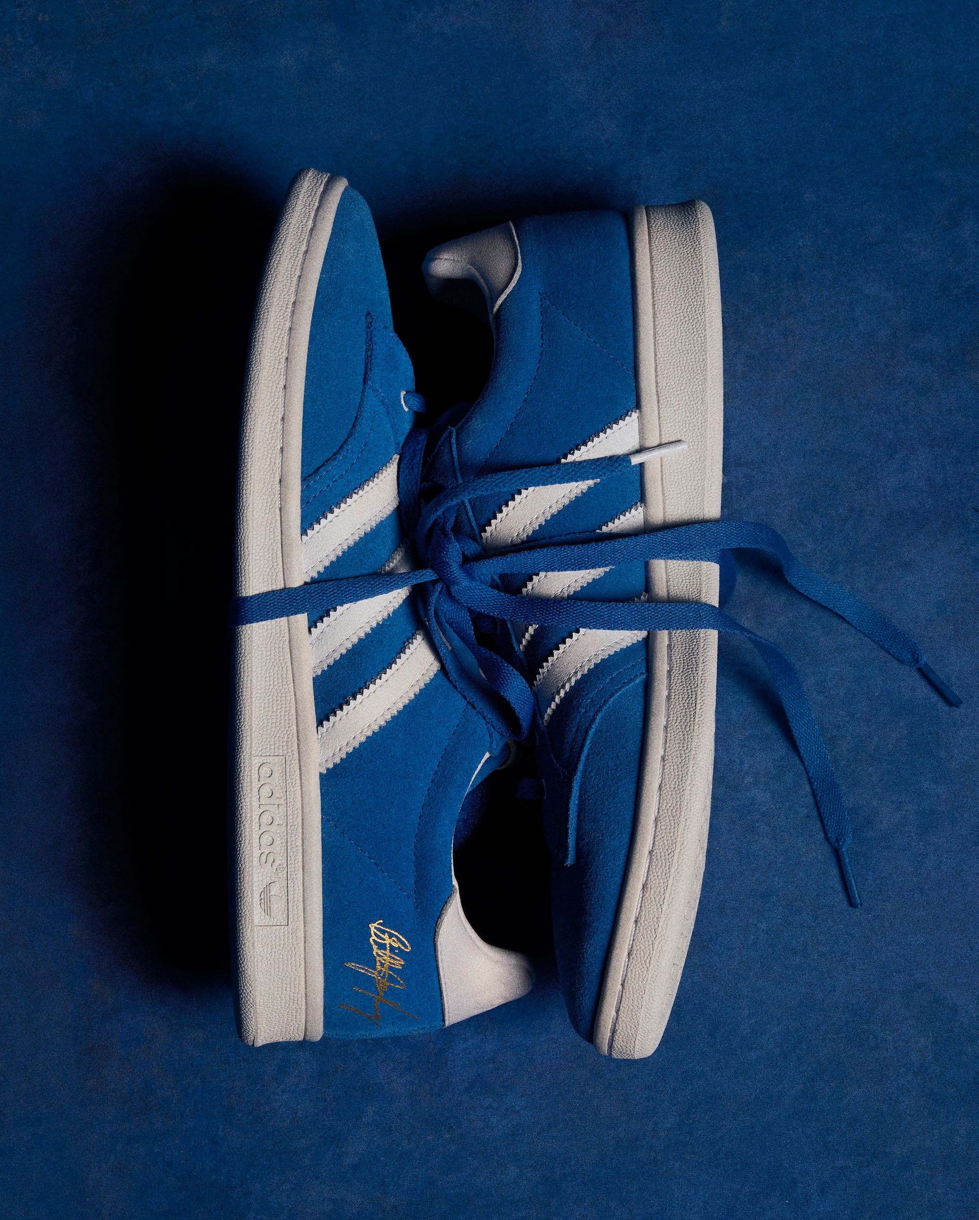 Billie Jean King x adidas Blue Suede Shoes. Photo via adidas.
