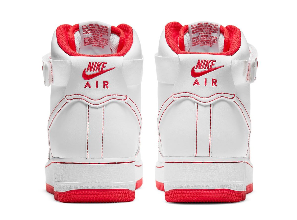 Nike Air Force 1 High - White - Varsity Red 