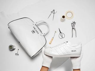 Prada x adidas Superstar. Photo via Prada.