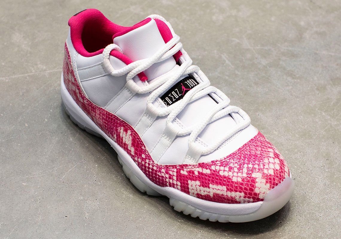 11s snakeskin sale pink