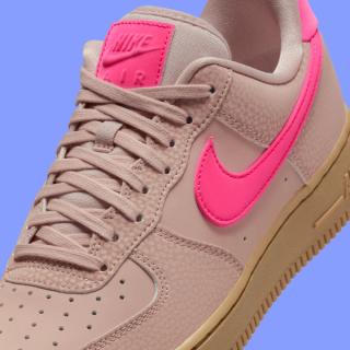 Pre-Worn Leather and "Hyper Pink" Checks Cover the Nike Air Force 1 Low "Particle Beige"