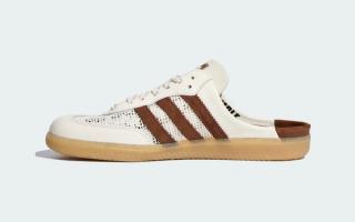 Women's adidas Samba Mule "Off White/Preloved Brown" (SKU: HP5050).