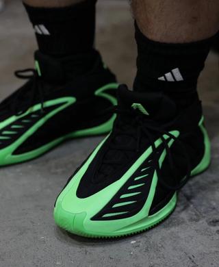 Adidas Anthony Edwards 2 "Lime Burst" basketball sneaker.