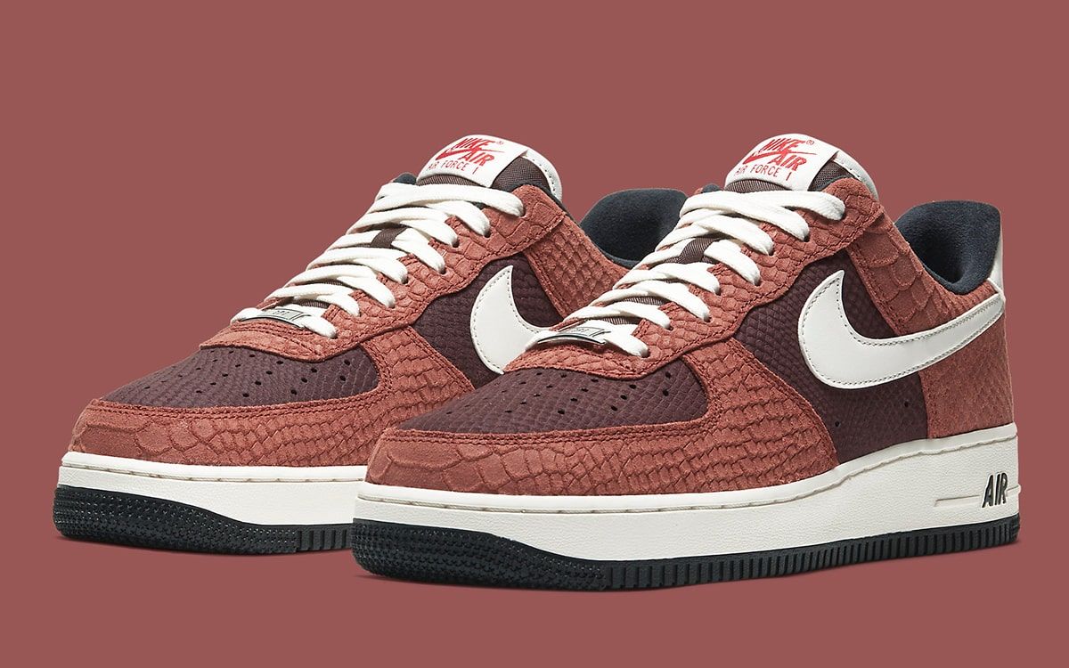 Available Now // Nike Air Force 1 Low Snakeskin “Red Bark” | House 