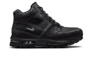 Nike Air Max Goadome covered in "Black" faux pony hair.