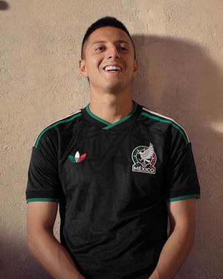 Roberto "El Piojo" Alvarado for Mexico 2026 Third Kit. Photo via adidas.