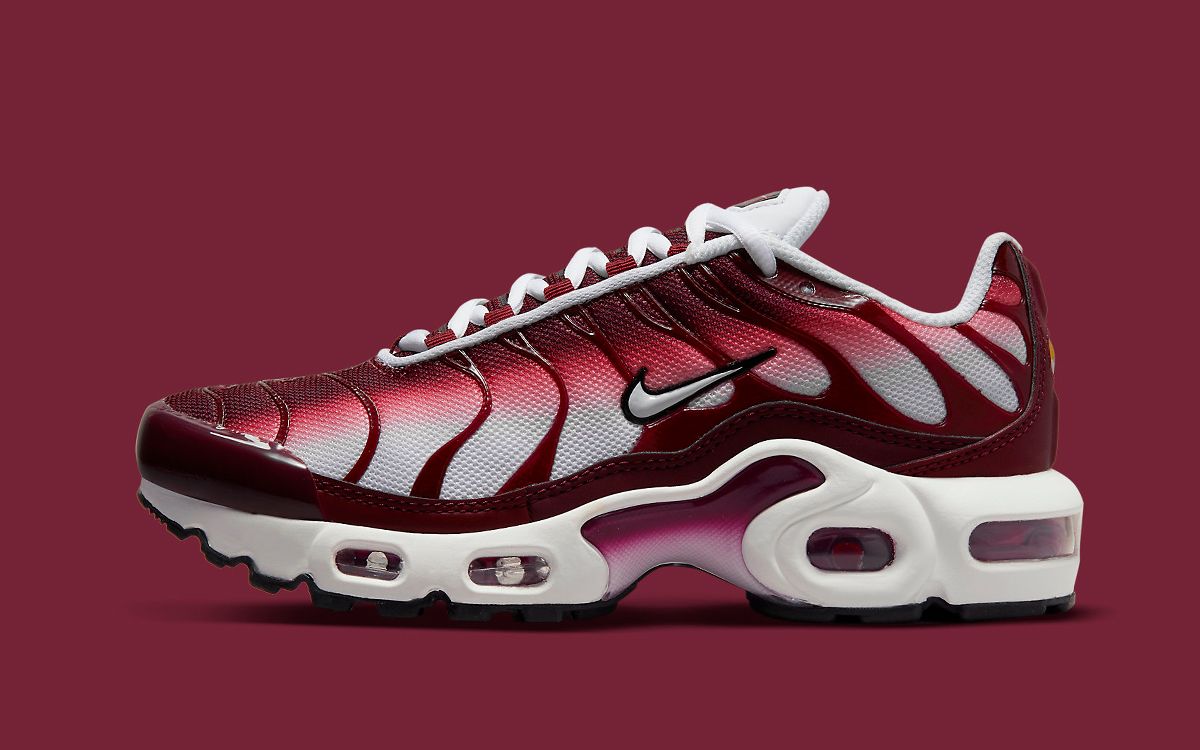 Nike Air Max Plus GS Gears Up in White and Burgundy House of Heat