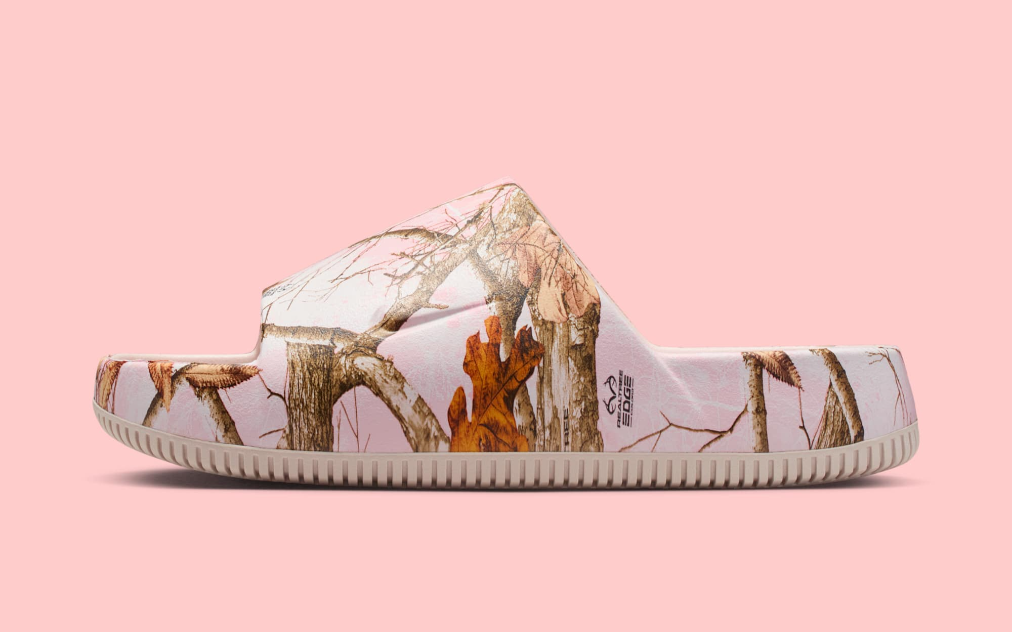 pink camo nike slides