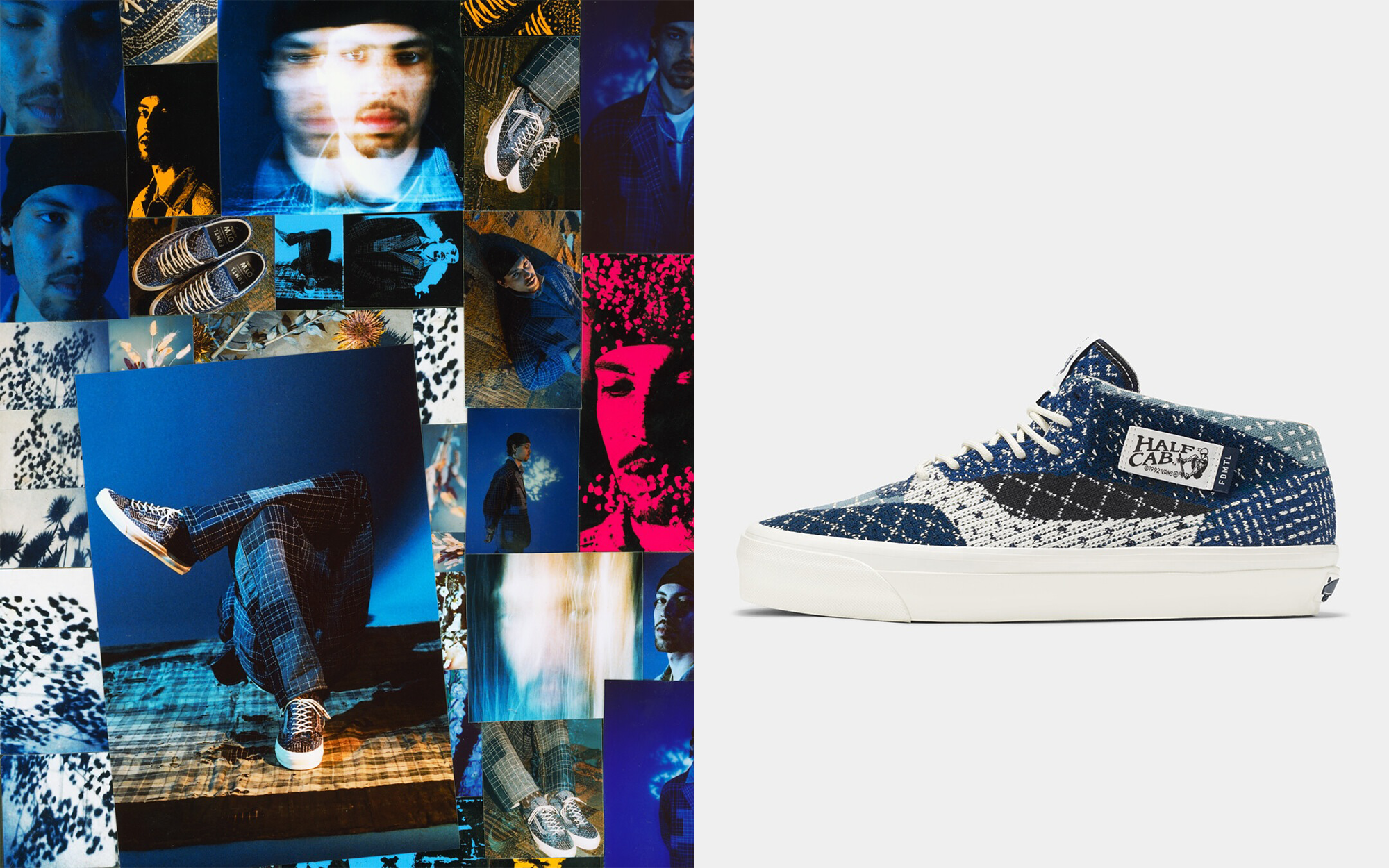 FDMTL x OTW by Vans Half Cab 33 Denim ファンダメンタル OTW by Vans X FDMTL Half Cab 33 in Indigo Blue | Vans