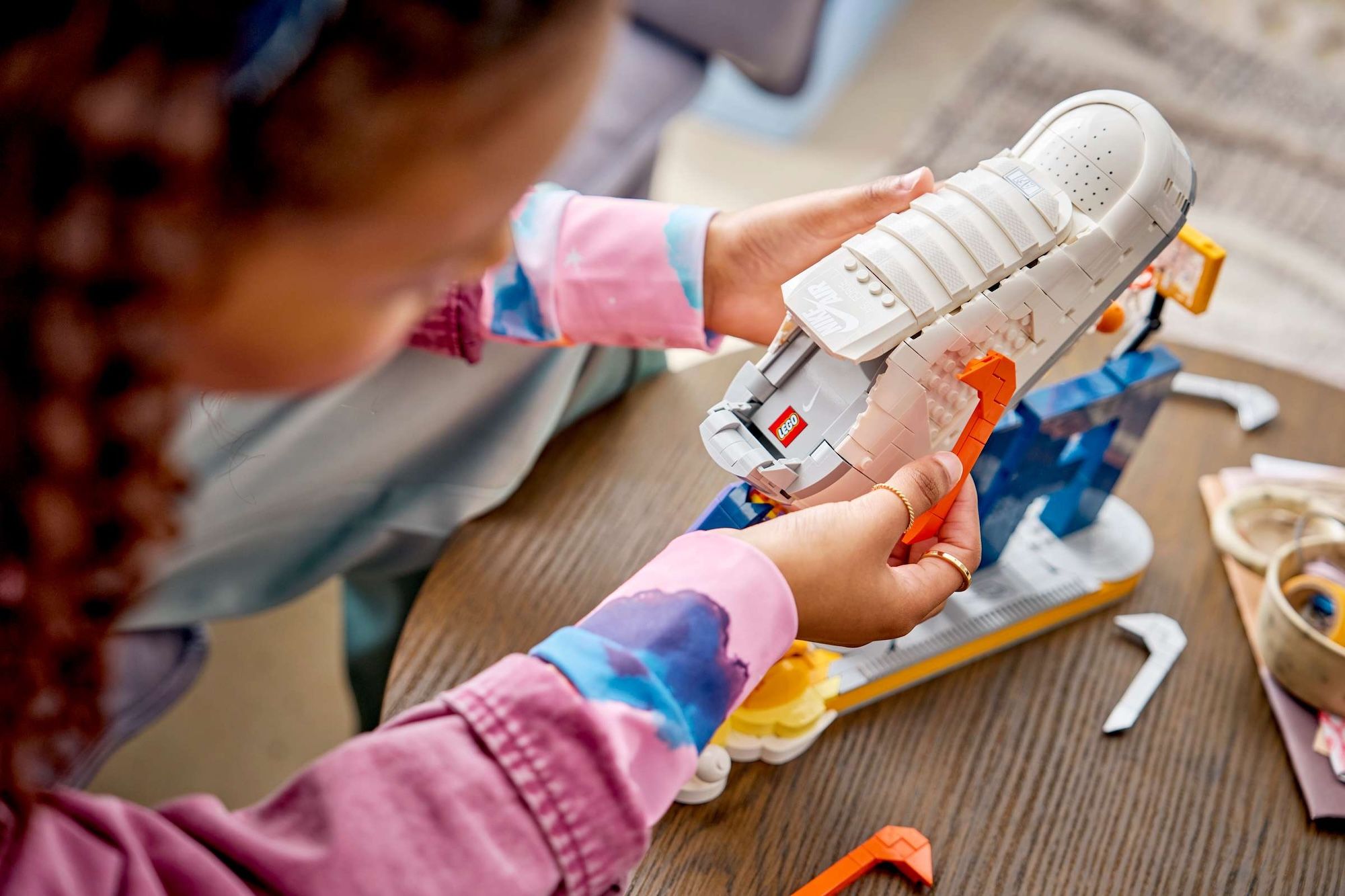 LEGO® x Nike Air Force 1 Block Set (1,093 Pieces). Photo via The LEGO Group.