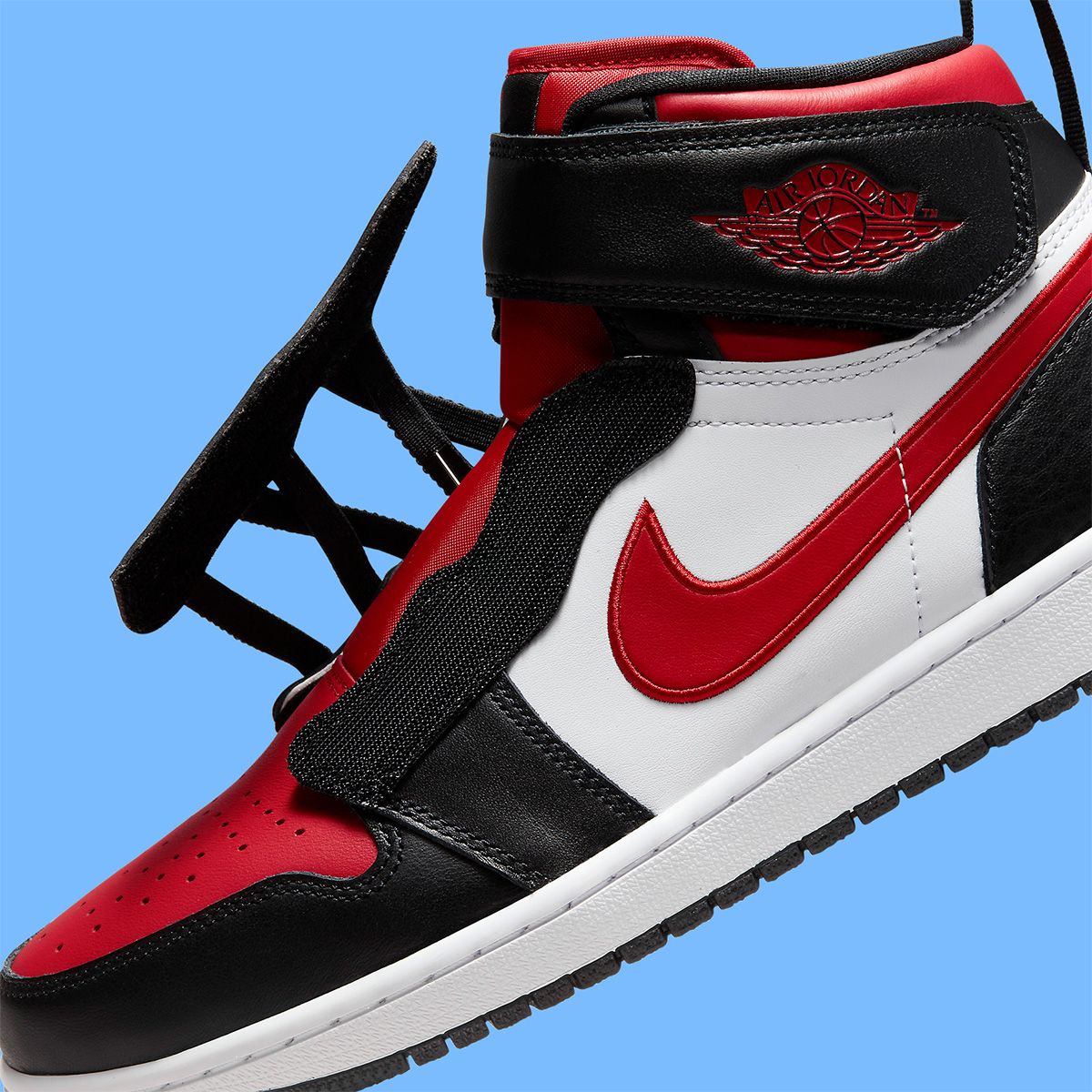 Black, White and Fire Red Return to the Air Jordan 1 FlyEase