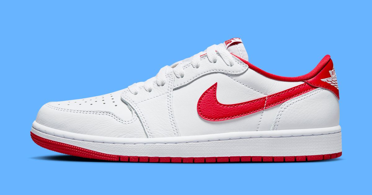 low jordan 1s red