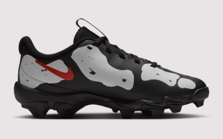Ja'Marr Chase x Nike Vapor Pro "Skeleton" U.S. Football Cleats (Big Kids'; SKU: IX6993-001). Photo via Nike.