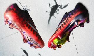 Nike's Mercurial Vapor 17 & Superfly 11 in vibrant color schemes inspired by the scorpion motif introduced in 2002's "Secret Tournament" Campaign.