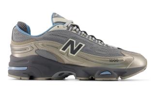 New Balance 1000 in an "Arid Stone/Slate Grey/Still Water" color scheme.