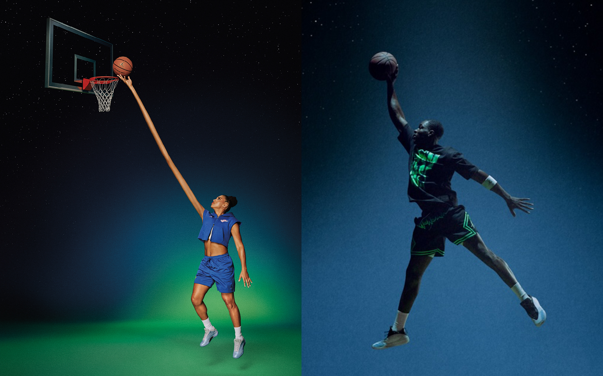 Azzi Fudd wearing the Air Jordan 41 in the Space Jam-related "Greatness is Never Out of Reach" Campaign. Photo via Nike.