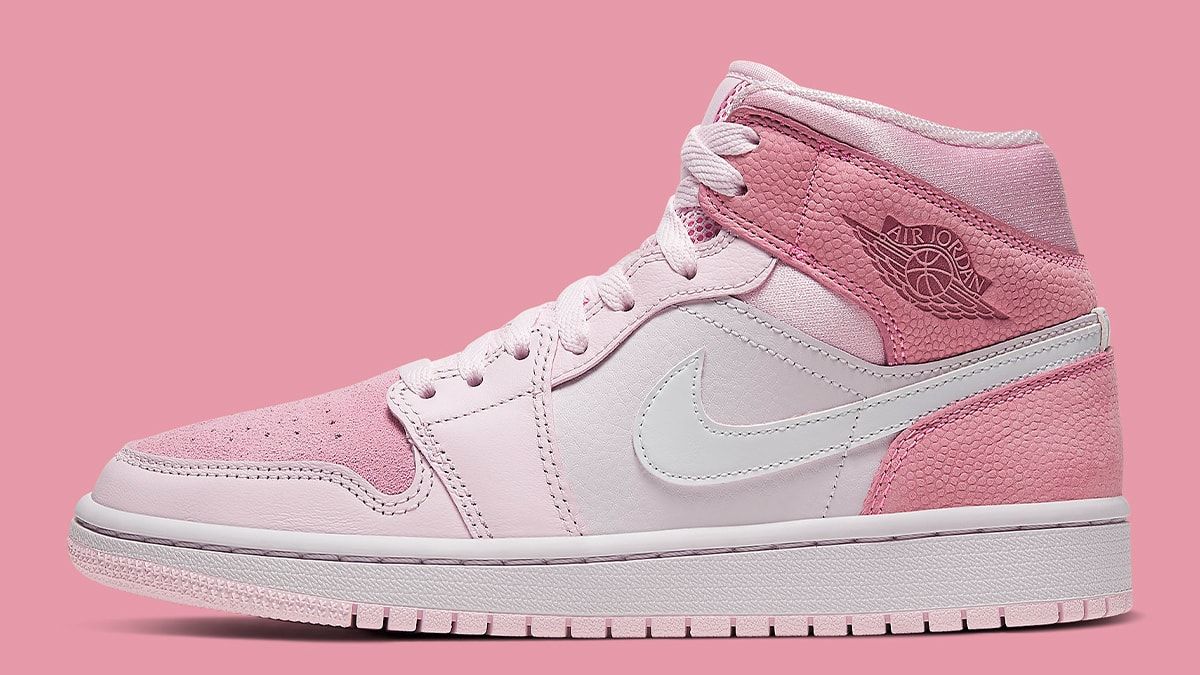 nike women's air jordan 1 mid digital pink