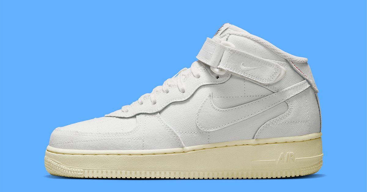 Nike Air Force 1 Mid “White Canvas” Arrives November 3 | House of Heat°