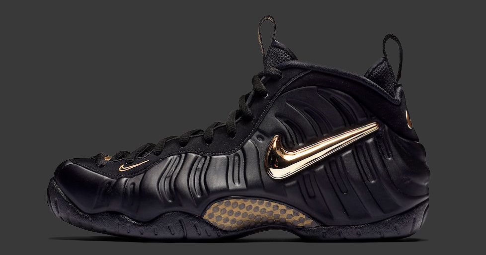 Black and gold shop foamposites release date