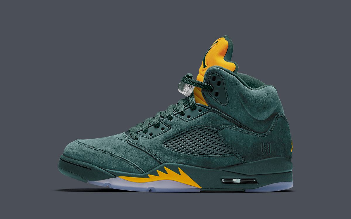 Jordan 5 clearance green suede