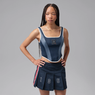 Howard University x Jordan Flight Women's Corset "College Navy" (SKU: JA5679-419). Photo via Nike.