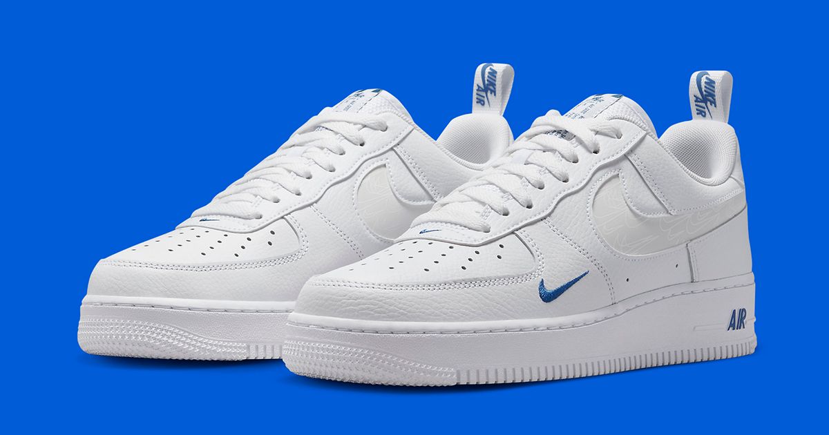 This White and Royal Air Force 1 Gets Fitted With Reflective Swooshes ...