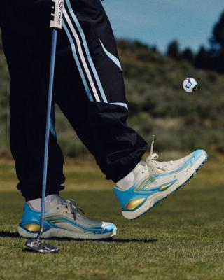Lionel Messi-inspired adidas CODECHAOS spikeless golf shoe, inspired by the Argentine footballer's "El Último Tango" 2026 World Cup™ F50 boots.