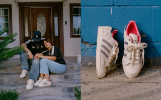 MENACE WORLDWIDE x Adidas Superstar "Wonder White" collaboration.