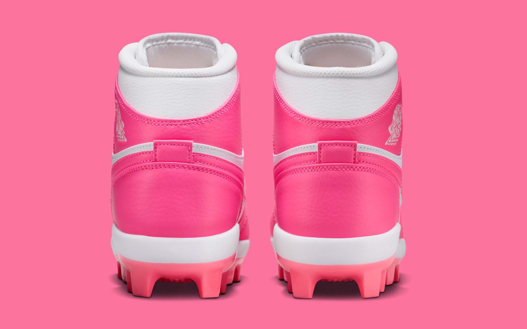 pink jordan football cleats