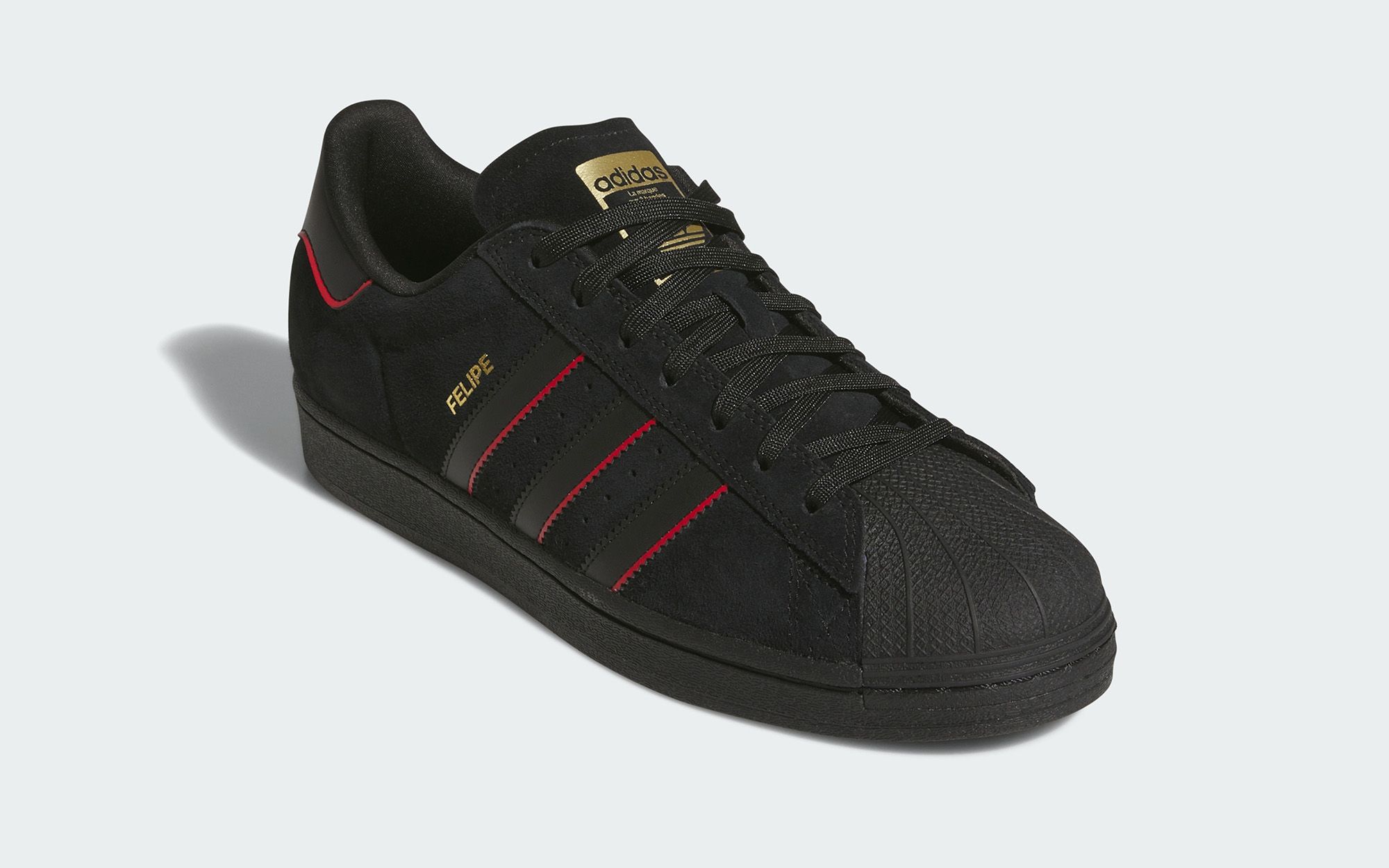 【adidas】スーパースターSUPERSTAR X FELIPE SHOESユニセックス adidas Superstar ADV Felipe Core Black & Better Scarlet