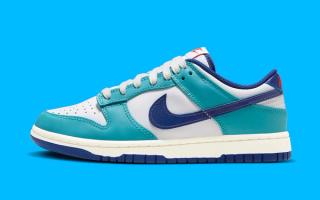 The Nike Dunk Low Appears in New Teal, White and Navy Colors