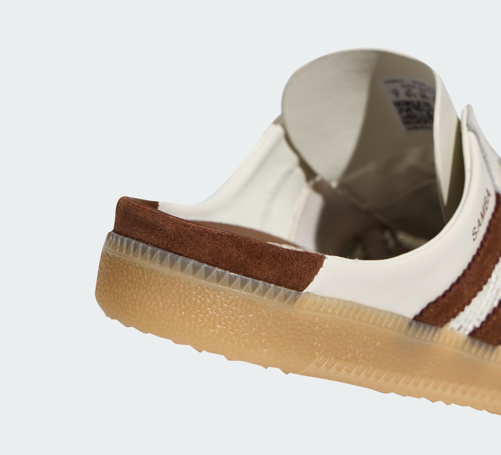 Women's adidas Samba Mule "Off White/Preloved Brown" (SKU: HP5050).