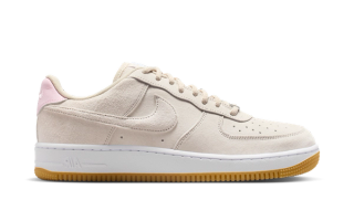 Nike SB x Air Force 1 "Light Orewood Brown/Pink Foam" skate shoe.