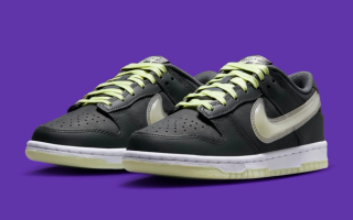 This Kids Dunk Low Features A Glow In The Dark Nike Swoosh 