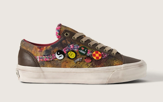 OTW by Vans Old Skool 36 "Souvenir" inspired by Chanel's 'On the Pavement' graffiti large messenger bag.