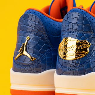 Special Air Jordan 3 P.E. gifted to the Florida Gators Men's Basketball Team for winning the NCAA 2024-2025 Championship. Photo via Instagram user @EnglishSole.