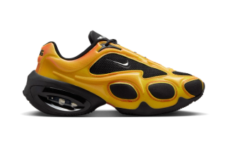 Nike's Air Max Muse in a yellow, black, and red color scheme.