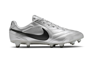 Nike Tiempo Ligera Pro FG "Metallic Silver" football boots.