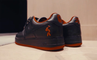 First-look at Lil Yachty's Nike Air Force 1 Low collab in a black-and-orange color scheme.