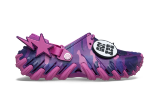 BAPE®︎ x Crocs Echo Clog "Purple Camo" collaboration.