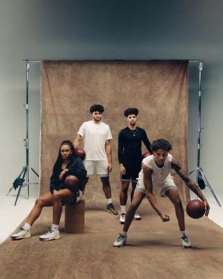 Jordan Brand's NIL Class of 2025, which includes Sarah Strong, Kiyan Anthony, Cameron Boozer, and Cayden Boozer.