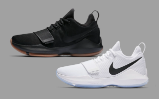 Original pairs of the Nike PG 1 "Black/Gum" & "Checkmate" basketball shoes from 2017.